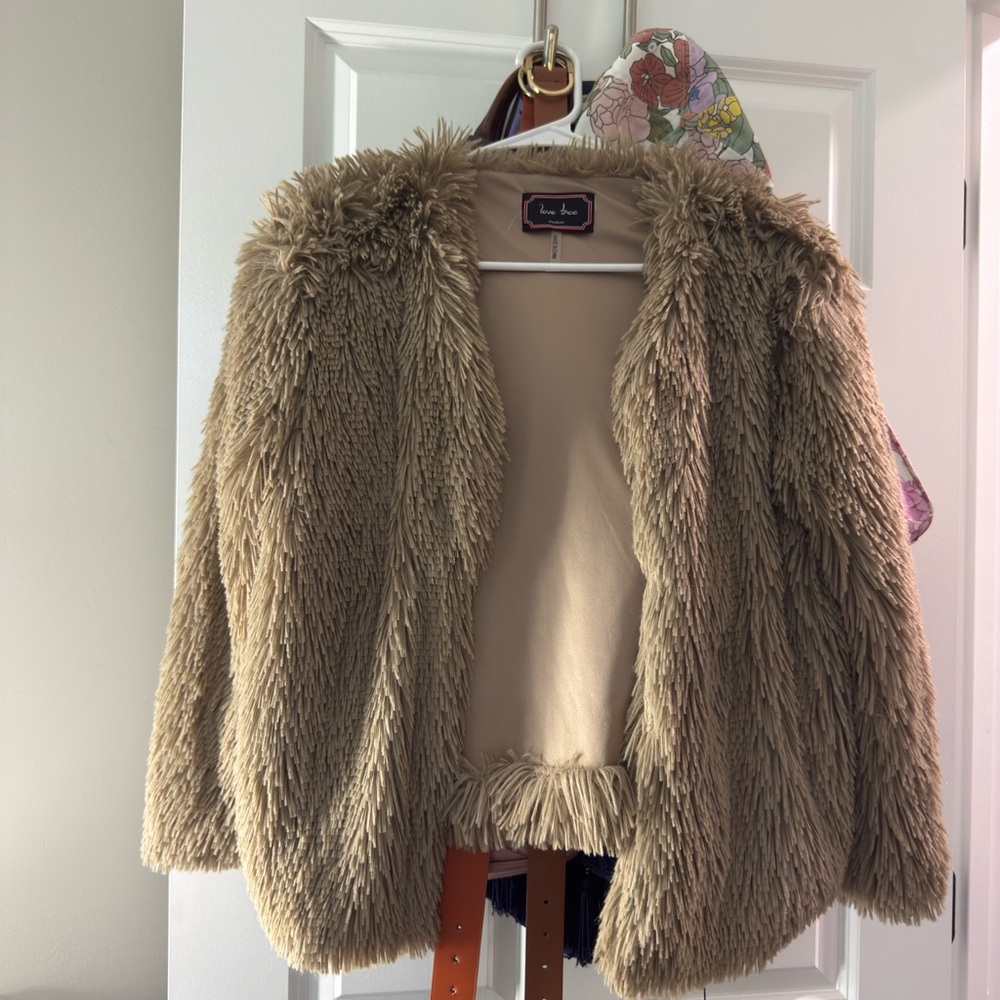 Tan Faux Fur Jacket